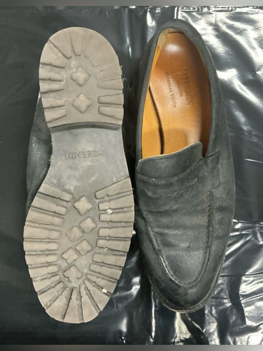 Meermin Black Suede Penny Loafers PR26-1